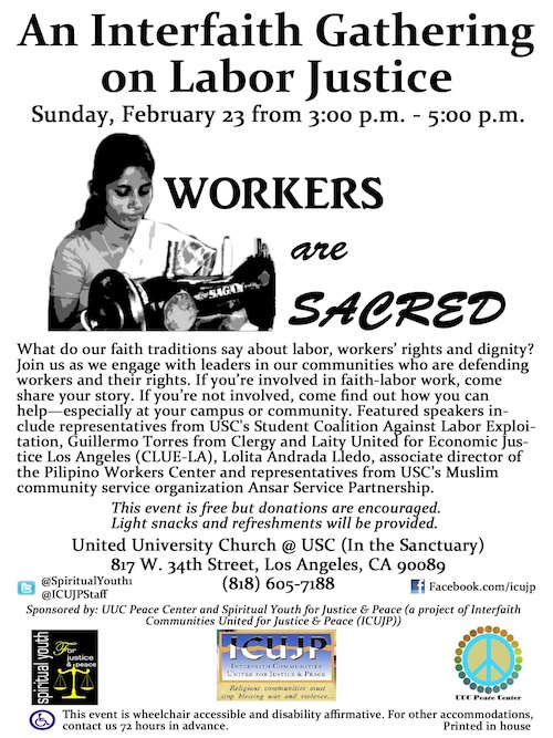 Interfaith Labor Gathering - ICUJP