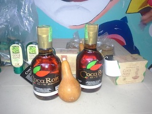 Coca rum and skin cream