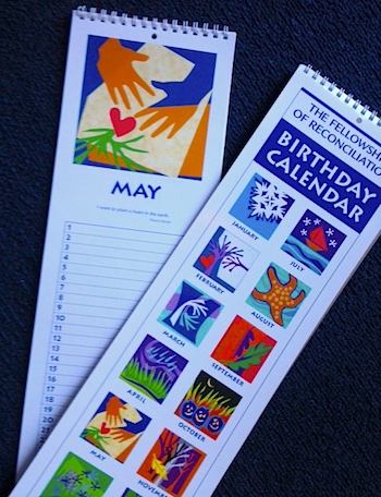 For any donation of $35 or more, receive a free peace calendar.