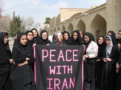 FOR Iran delegate and schoolgirls