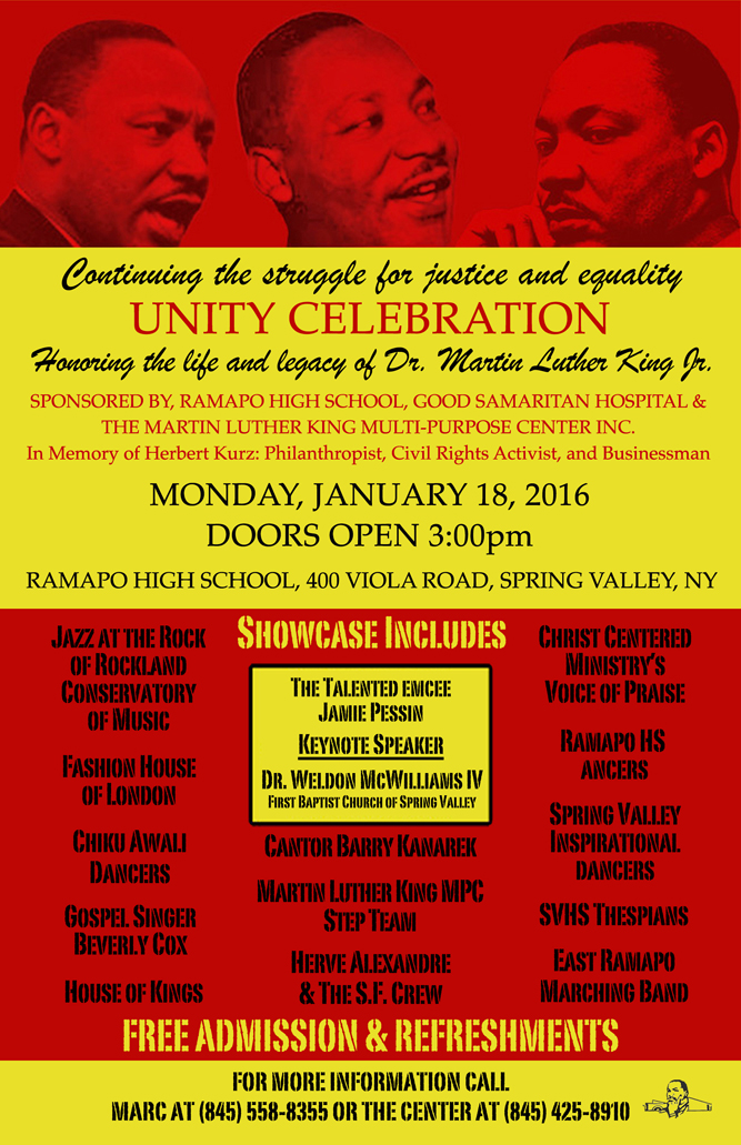 Continuing the struggle for justice and equality: UNITY CELEBRATION honoring the life and legacy of Dr. Martin Luther King Jr.