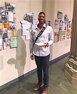 Anthony Grimes at the FOR Centennial exhibit on the Journey of Reconciliation. (Photo: Linda Kelly)