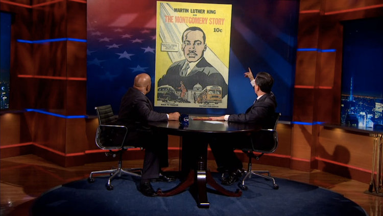 John Lewis with Stephen Colbert