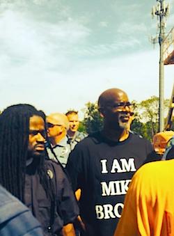 Rev. Sekou (left) in Ferguson