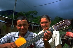 Guitar player in San José de Apartadó